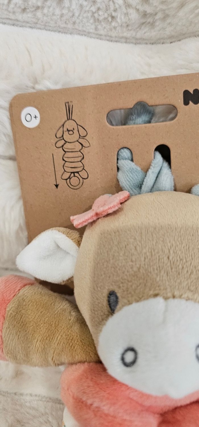 Peluche vibrante Mila la vache Nattou Neuf - photo numéro 3