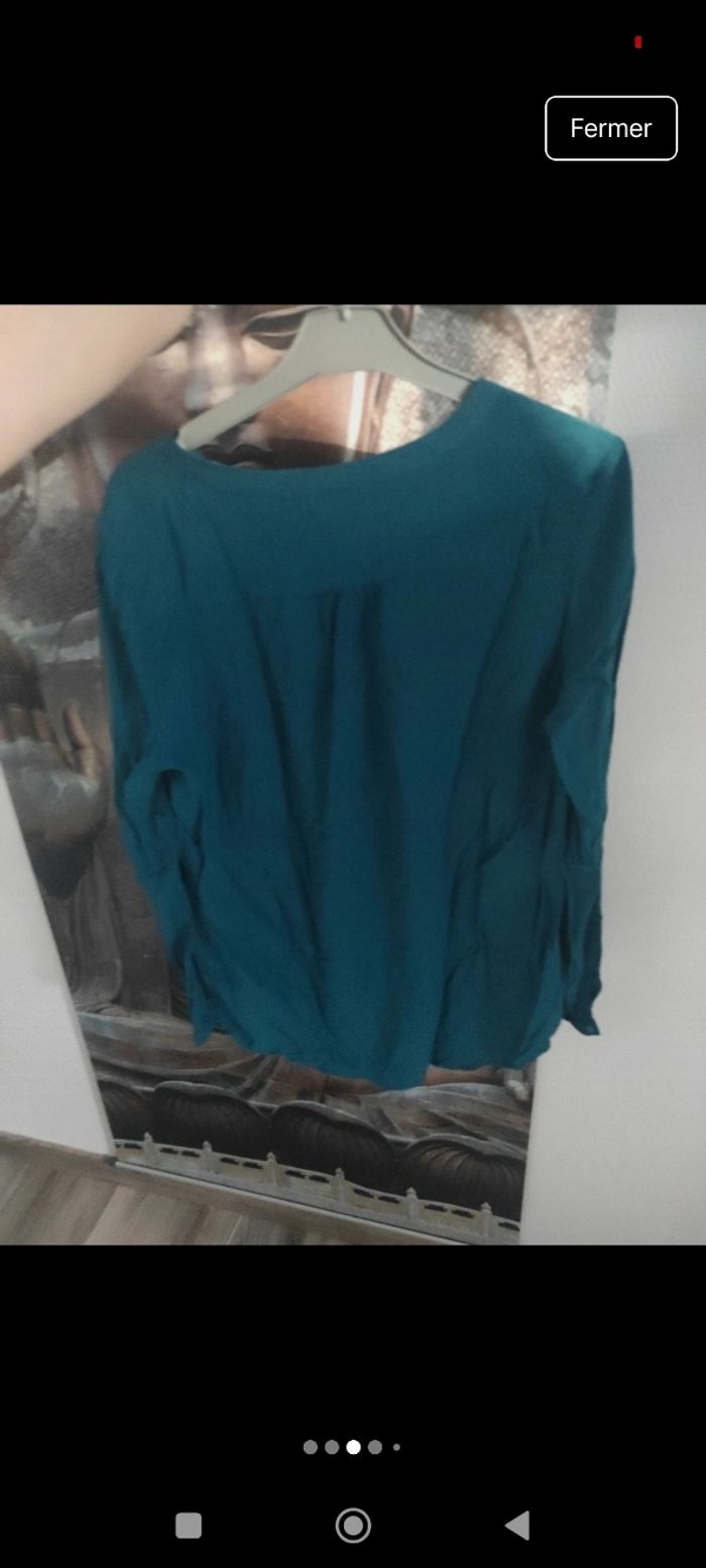 Blouse femme Camaïeu avec col ajouré - photo numéro 3