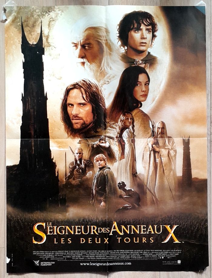 affiche film cinéma Le seigneur des anneaux les deux tours