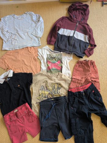 Lot de 10 vêtements printemps été garçon 3 ans 