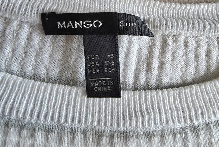 Mango Pull rayé gris et blanc à sequins - Taille XS (34) - photo numéro 5