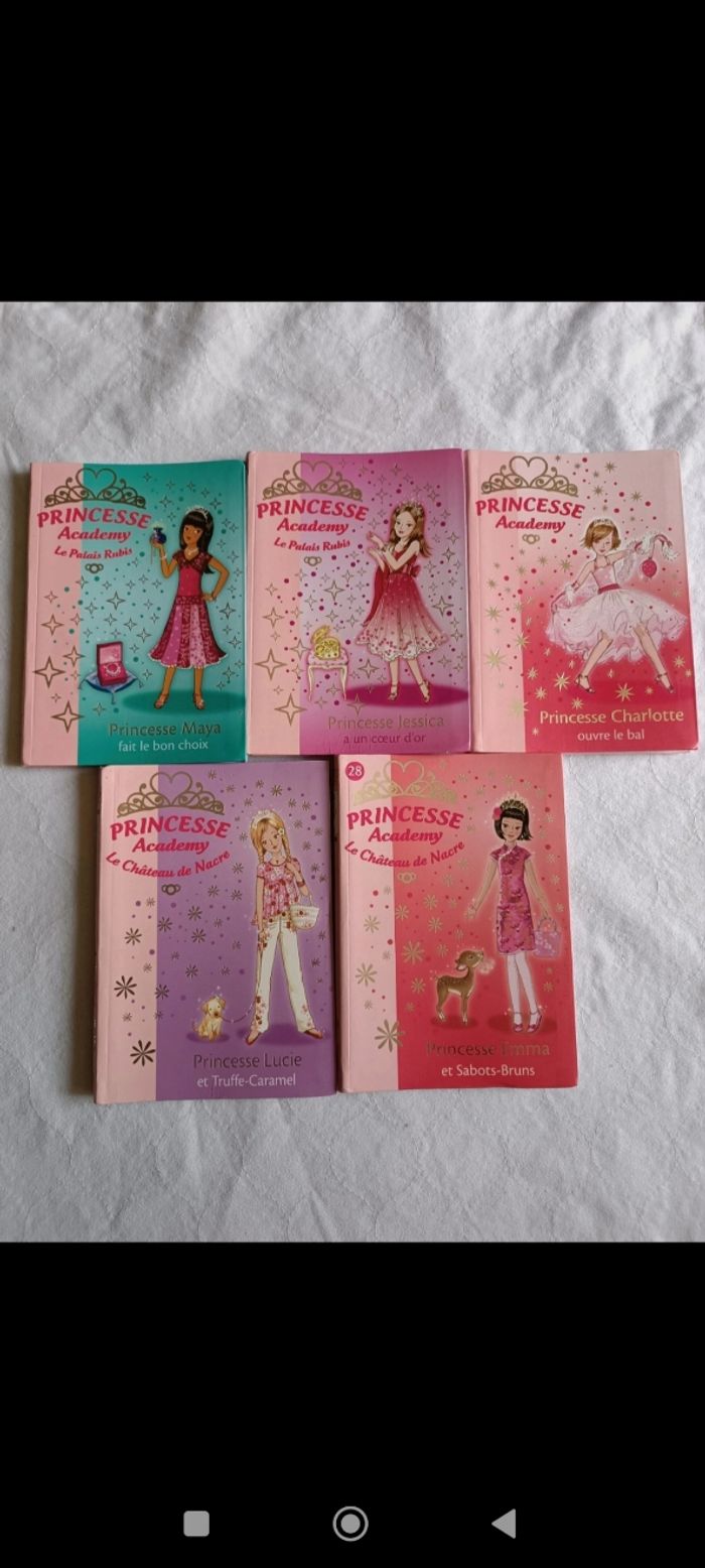 5 livres Princesse Academy Bibliothèque rose