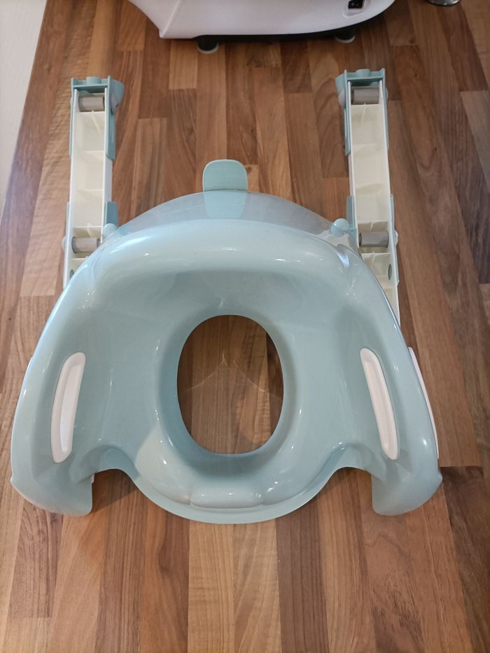 Réducteur wc toilettes escalier marches blanc et menthe - photo numéro 3