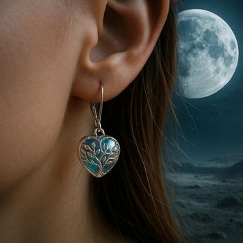 Boucles d’oreilles LuneMystique💫 en argent massif et pierre de lune
