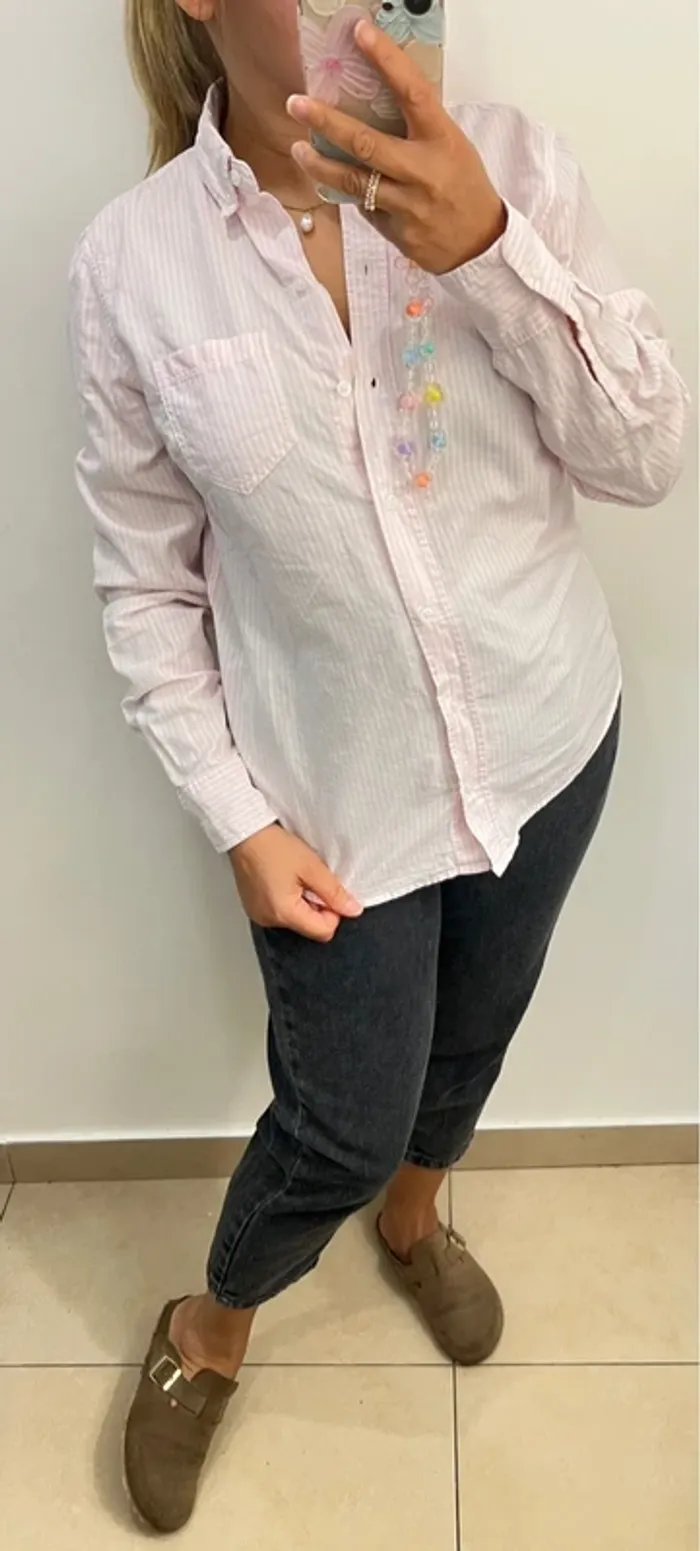 Chemise À Rayures Gap Taille S-M - photo numéro 3