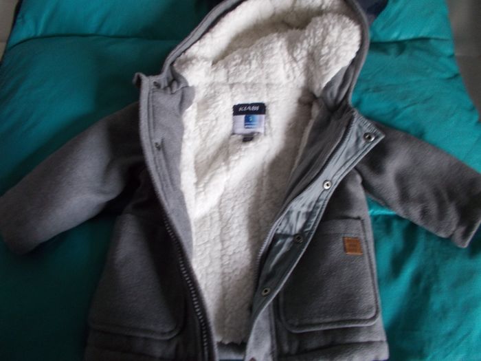 caban gris Kiabi 12 mois