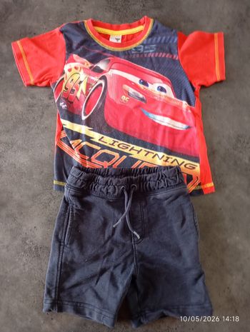Ensemble short/t-shirt Cars 2 ans