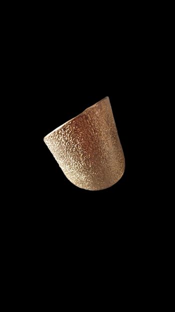 Bague martelée dorée T58