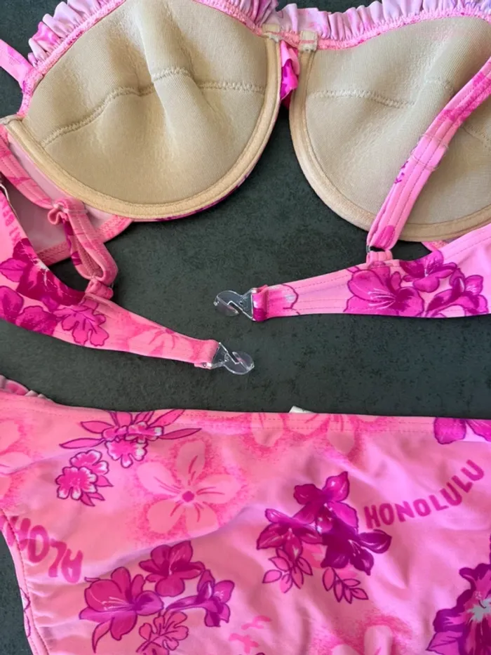 Maillot de bain 2 pièces rose - Taille 40 - photo numéro 2