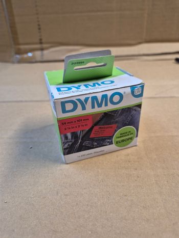 DYMO rouleau 200 étiquettes badges adhésifs rouges