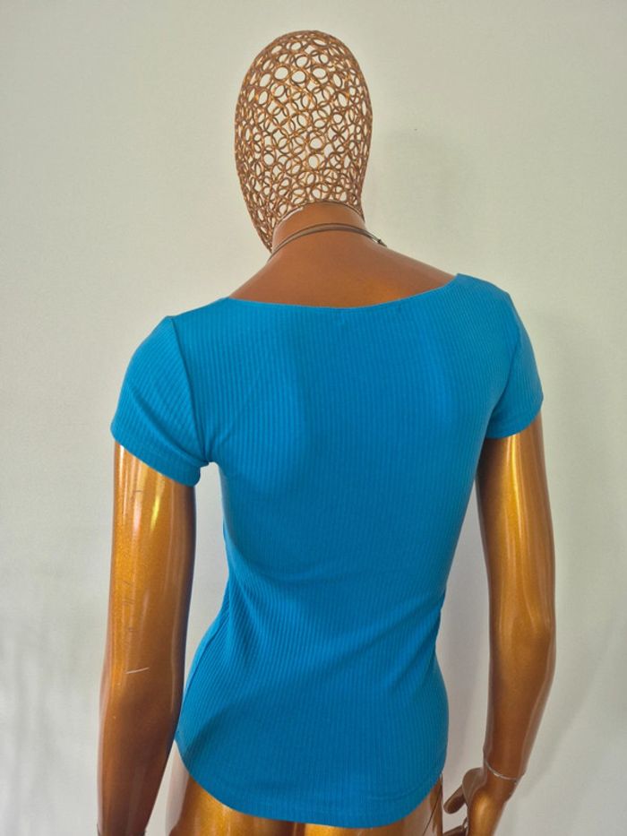 Tee-shirt Femme Manches Courtes Bleu Taille S/36 - photo numéro 2