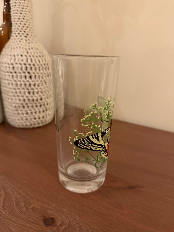 Verre avec papillons - Vintage - photo numéro 6
