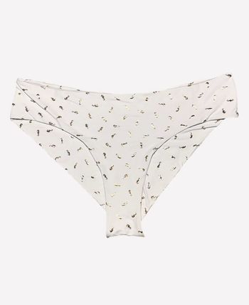 Maillot de bain blanc Motif Hippocampe dorés Ardène Swim Taille XL