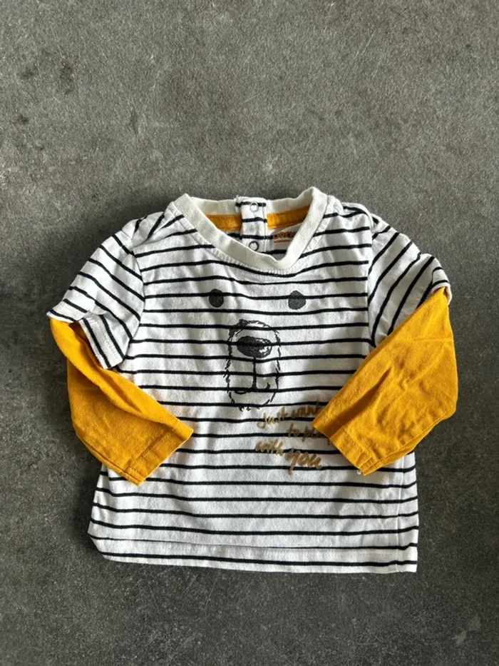 Lot de 5 tee-shirt manches longues 6 mois - photo numéro 6