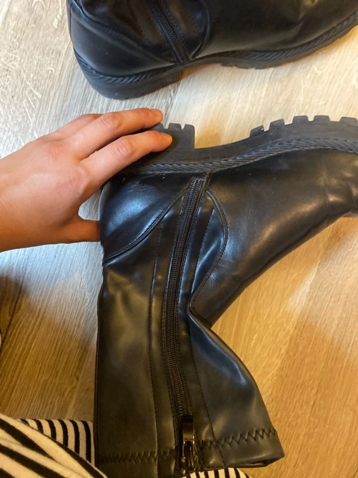 bottines/ bottes compensés à talons boots - photo numéro 7