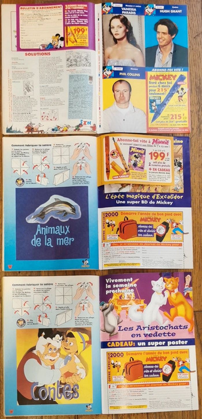 Lot 3 journaux mickey Toy story 2 avec poster 2000 vintage - photo numéro 13