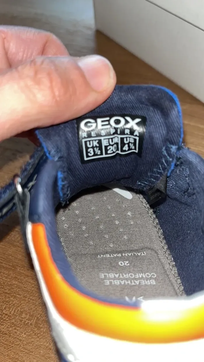 Basket geox t20 bleu et orange - photo numéro 6