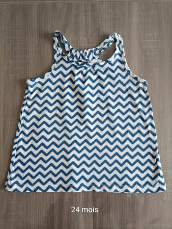 Débardeur Tunique à bretelles motif Zig Zag 24 mois