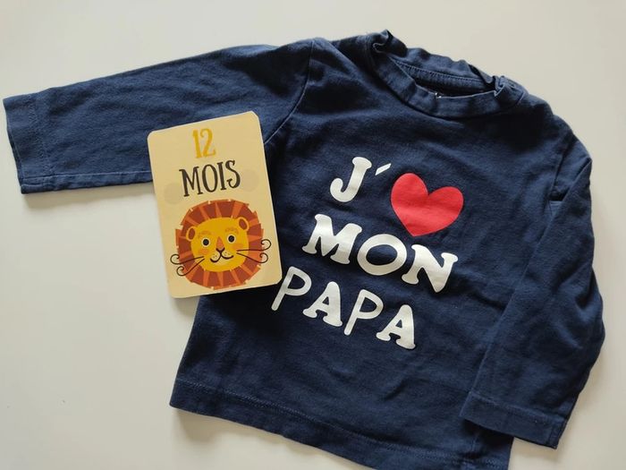 Tee-shirt manches longues, taille 12 mois