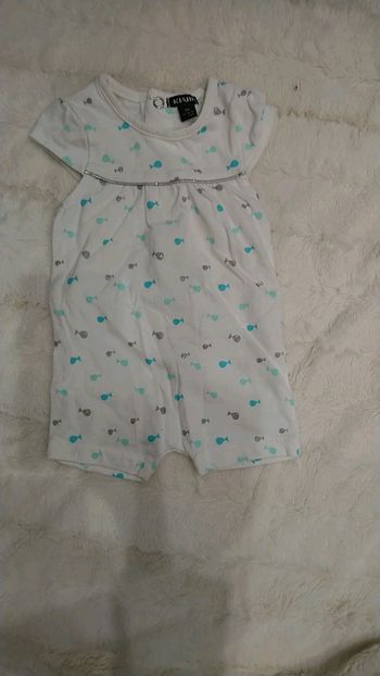 Combishort bébé fille