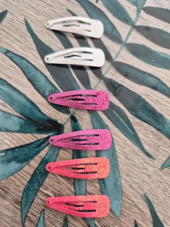 Barrettes petits formats x 6 brillante