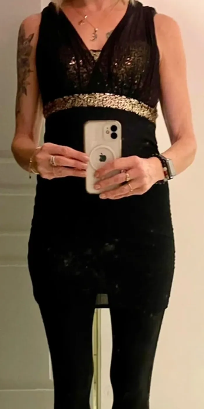 Robe à sequins argentés - Taille XS (34)