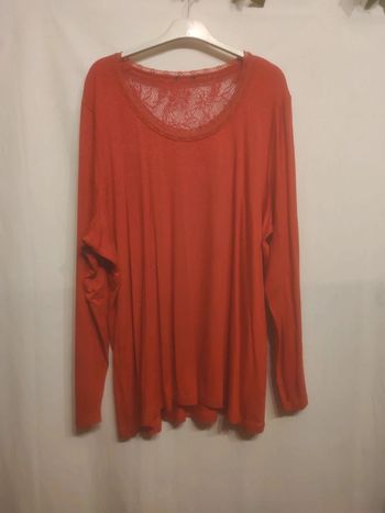 Teeshirt manches longues à dentelle T. 52