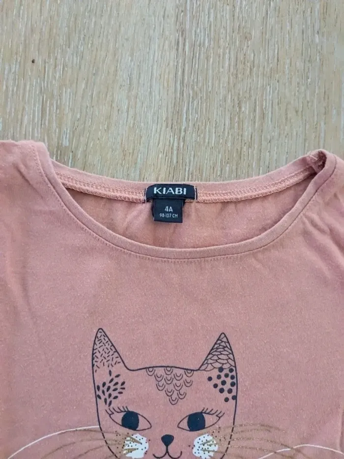 Tee shirt 4 ans chat - photo numéro 4