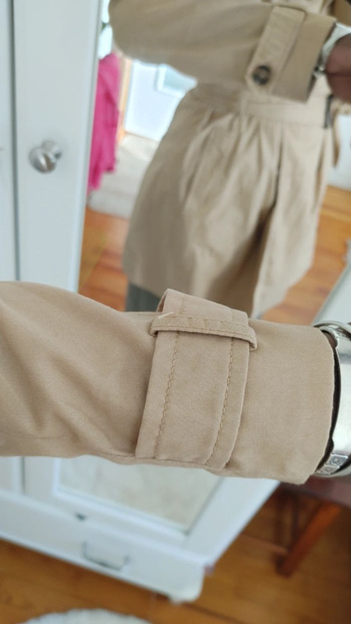 Trench couleur beige ceinture - photo numéro 6