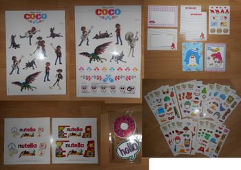 Autocollants NUTELLA COCO H. KITTY BABYBEL DONUTS
