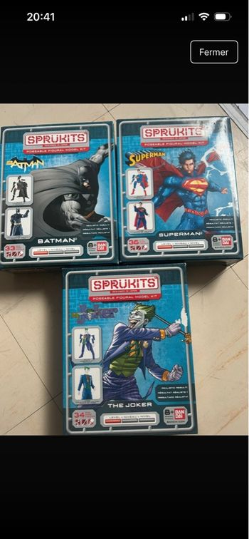 Sprukits lot de 3 figurines dc comics à monter 