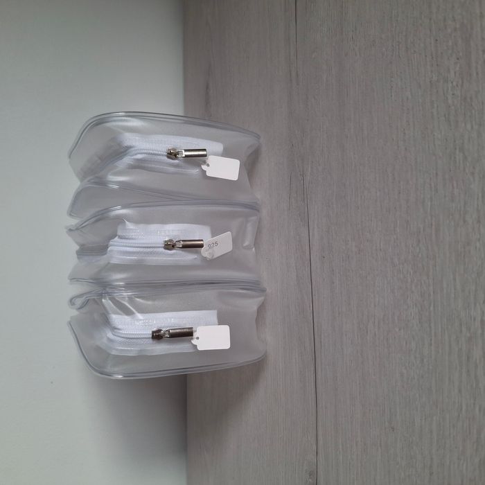 Lot de 3 trousses de toilette transparentes avec inscription fuchsia pailletée - Déesse au Naturel - photo numéro 2