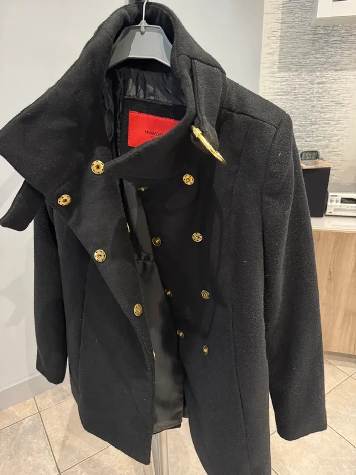 Manteau noir Mango XS - photo numéro 3