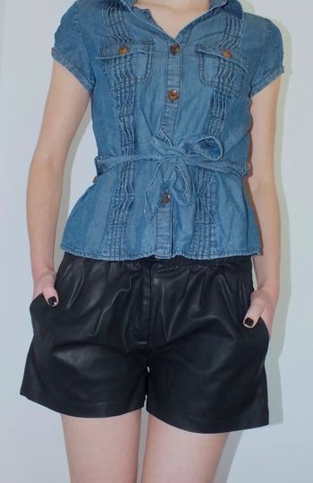 Short imitation cuir Zara