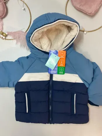 Doudoune bébé garçon - capuche - neuf - Obaïbi - Taille 12 mois
