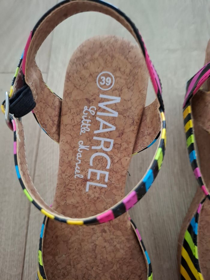 Chaussures compensées Little Marcel en très bon état - photo numéro 2