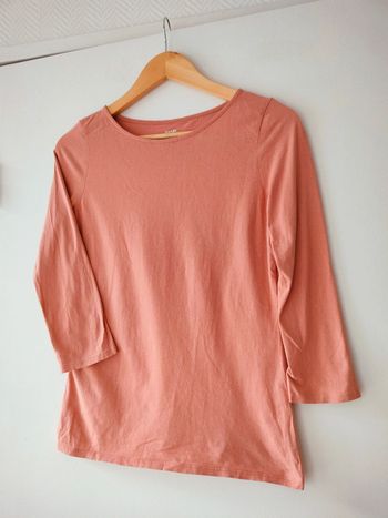 T-shirt rose manches 3/4 Kiabi