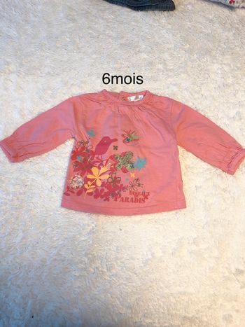 Tee shirt rose 6m