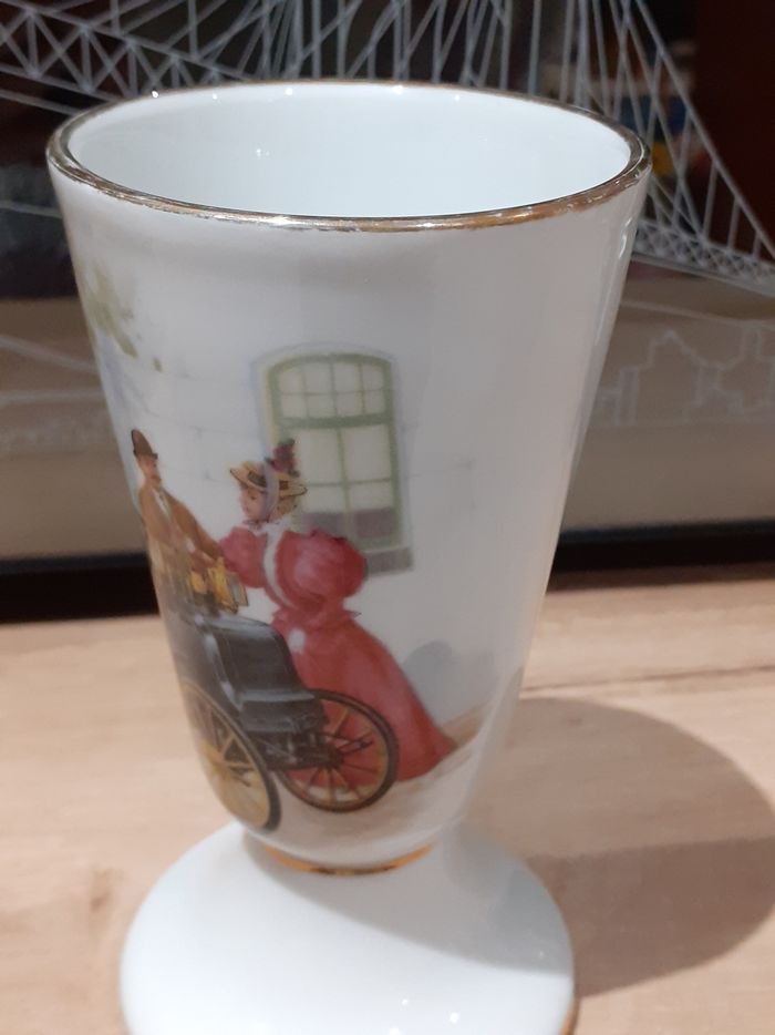 Mazagrand Porcelaine de Limoges décor charette et personnages - photo numéro 6