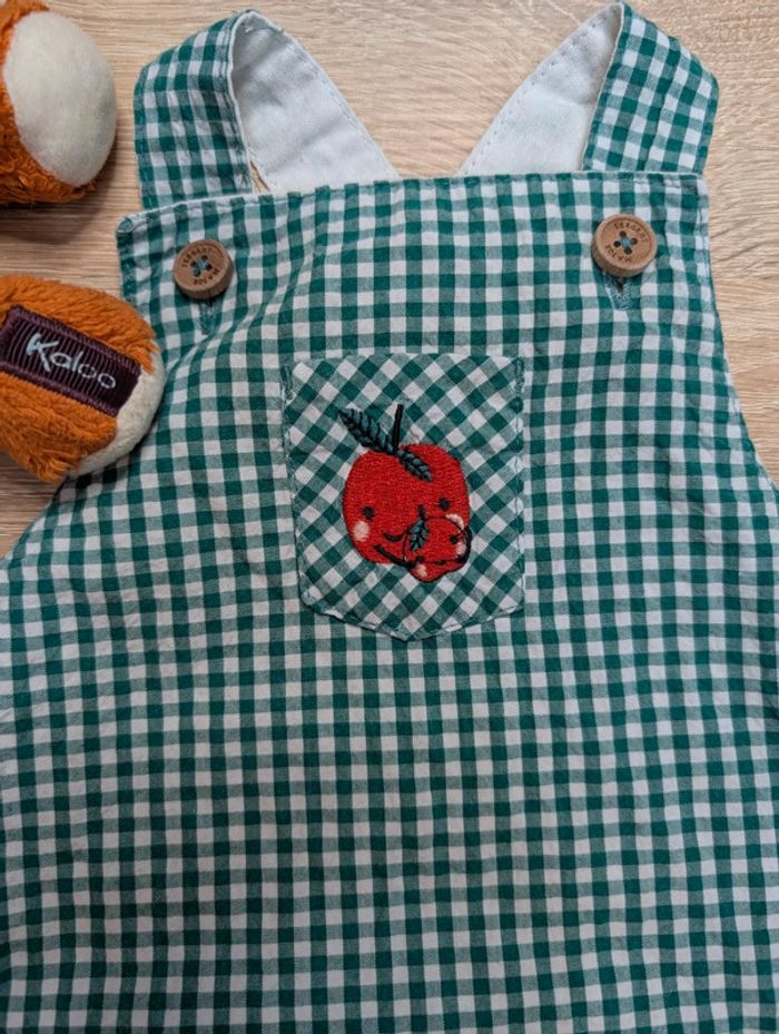 Combinaison courte Sergent Major 6 mois – carreaux vert – très bon état