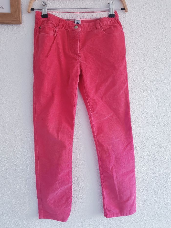 Petit Bateau - Pantalon en velours - Rose fushia (10 ans) - photo numéro 2