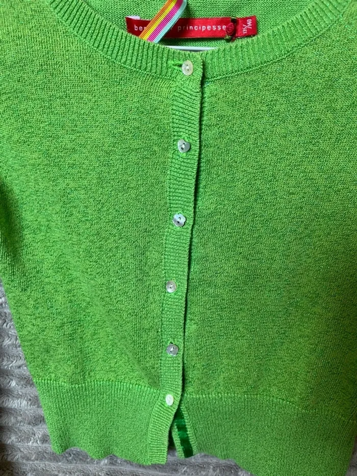 Gilet vert scintillant BenGh per Principesse – Taille 8/9 ans - photo numéro 4