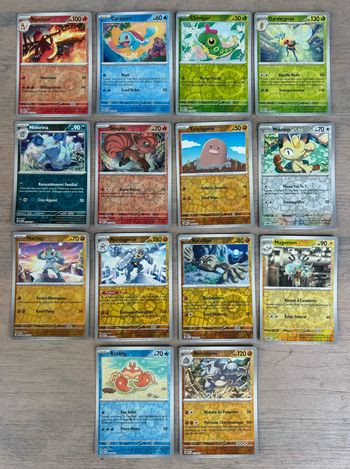14 cartes Pokémon reverses EV3.5 Série 151