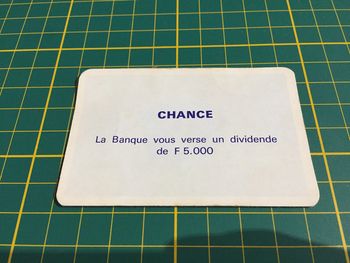 La banque vous verse un dividende carte chance pièce détachée Monopoly Miro Parker company #A63