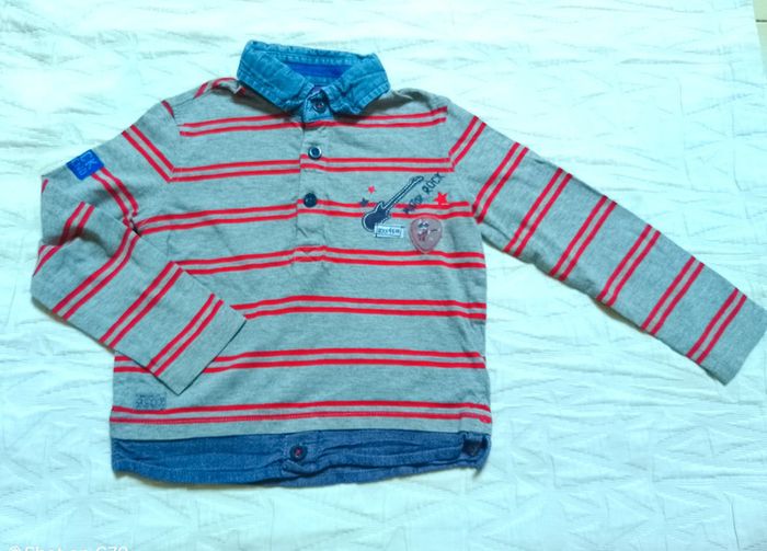 Sergent Major polo chemise rayures 2ans