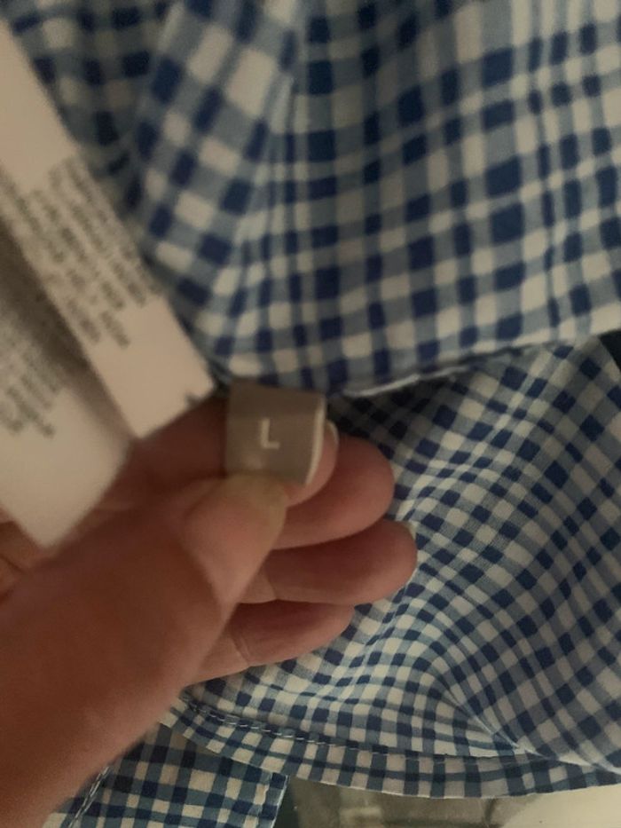 Chemise Napapijri vichy bleu et blanc taille L slim - photo numéro 17