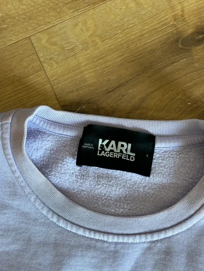 Sweat Karl Lagerfeld mauve taille 36 - photo numéro 4