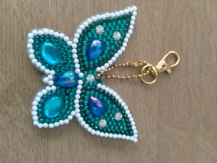 Porte clé fait main papillon
