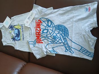 lot 2 barboteuse combishort garcon spiderman mickey marvel disney 81 cm 18 mois