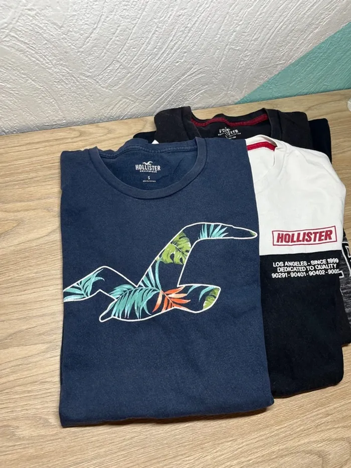 Lot de 4 T-shirt Hollister - taille S - photo numéro 5